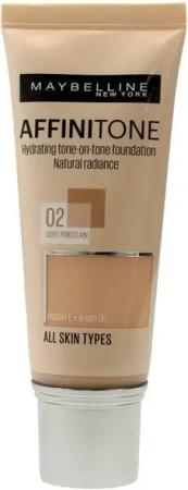 MAYBELLINE NEW YORK Foundation Affinitone Feuchthalte-Make-up 02 Light Porcelain 30ml