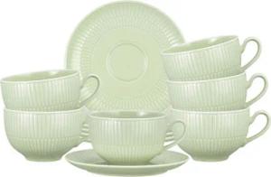 Seltmann Weiden Cappuccinotasse Amina Milchkaffeetassen mit Untertassen 350 ml, Porzellan