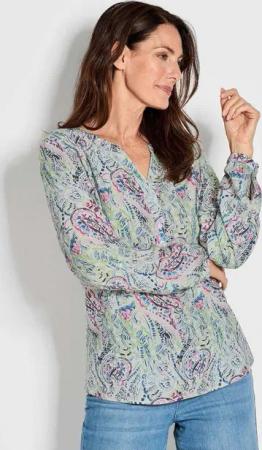 GOLDNER Schlupfbluse Druckbluse