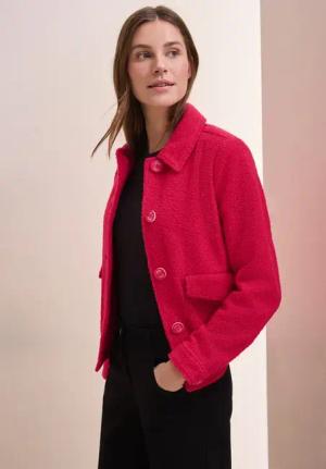 Cecil Damen Jacke in Woll-Optik in Rot, Gr: XL