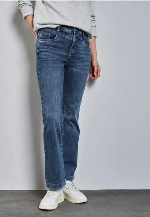 Street One Frauen Bootcut Jeans in Blau, Gr: 31