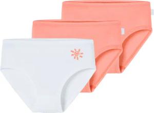 Slips 3er-Pack Sonne apricot/weiß - Fine Rib 92