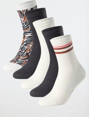 Socken 5er-Pack mehrfarbig gemustert - Bluebird 35/38