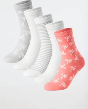 Socken 5er-Pack mehrfarbig gemustert - Bluebird 35/38