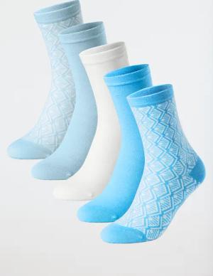 Socken 5er-Pack mehrfarbig gemustert - Bluebird 39/42