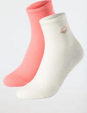 Socken 2er-Pack Stay Fresh medium Schaft creme/ rosé - Fashion 35/38