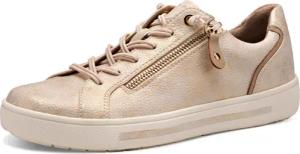 Schnürer mit komfortablem Reißverschluss - beige - Gr. 36 von Goldner Fashion