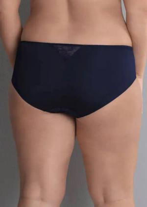 Formender Taillenslip mit Spitzeneinsatz - marine - Gr. 44 von Goldner Fashion
