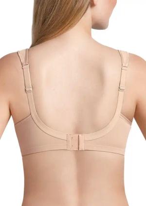 Bügelloser, nahtgeformter BH mit Komfortträgern - beige - Gr. 110 C von Goldner Fashion