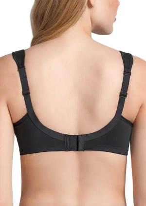 Bügelloser, nahtgeformter BH mit Komfortträgern - schwarz - Gr. 75 C von Goldner Fashion