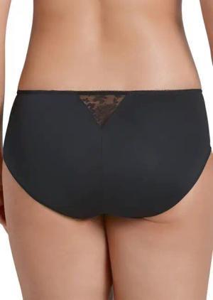 Formender Taillenslip mit Spitzeneinsatz - schwarz - Gr. 46 von Goldner Fashion