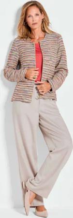 Jacke - bunt / gemustert - Gr. 40 von Goldner Fashion