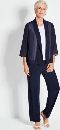 Chiffonjäckchen - marine - Gr. 25 von Goldner Fashion