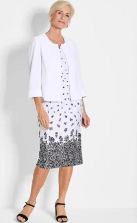 Kurzblazer - weiß - Gr. 48 von Goldner Fashion