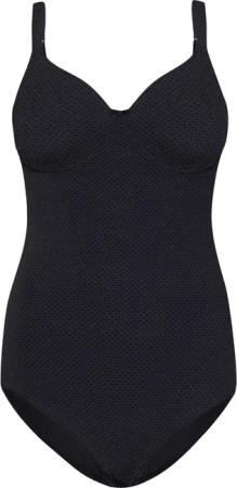 Figurformender Body mit Bügel - schwarz / gemustert - Gr. 85 E von Goldner Fashion