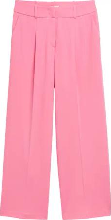 TOM TAILOR Damen Lea Wide Leg Hose, rosa, Uni, Gr. 34/32