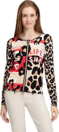 Betty Barclay Strickjacke "Betty Barclay Feinstrickjacke mit Print", Druck