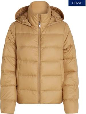 Tommy Hilfiger Curve Steppjacke "CRV CASUAL LW DOWN HOOD JACKET", mit Kapuze, in Großen Größen, mit Kapuze, Stehkragen, Reißverschluss