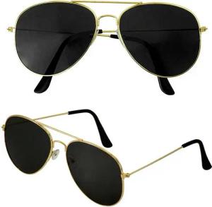 Widmann S.r.l. Kostüm Pilotenbrille mit getönten Gläsern, Gold