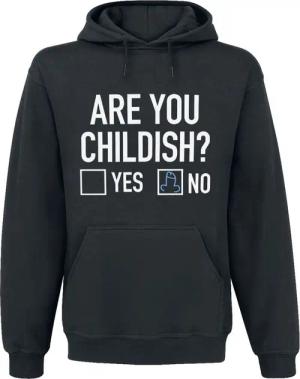 Sprüche Kapuzenpullover - Are You Childish - M bis XXL - für Männer - Größe M - schwarz