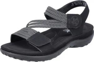 Rieker Riemchensandale, Sommerschuh, Sandalette, Keilabsatz, mit Gummizügen