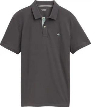 TOM TAILOR Herren Piqué Poloshirt aus Baumwolle, grau, Uni, Gr. XL