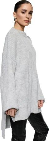 Worldclassca Longpullover WORLDCLASSCA Damen Oversize Strickpulllover Lang Pulli Oberteil Neue Kollektion - Stilvolle und gemütliche Strickmode für Damen