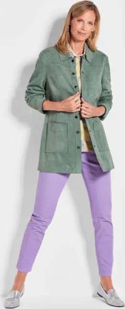 Kurzmantel - graugrün - Gr. 21 von Goldner Fashion