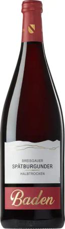 Breisgauer Spätburgunder QbA halbtrocken, Literflasche, Rotwein - Mindestbestellmenge 6