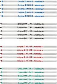 ONLINE® D1 Kugelschreiberminen M farbsortiert, 20 St.
