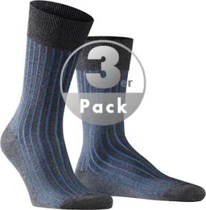 Falke Herren Socken grau Baumwolle & Mix Gestreift