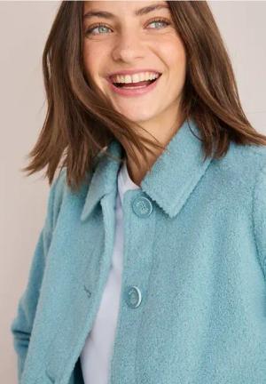 Cecil Damen Jacke in Woll-Optik in Grün, Gr: XL