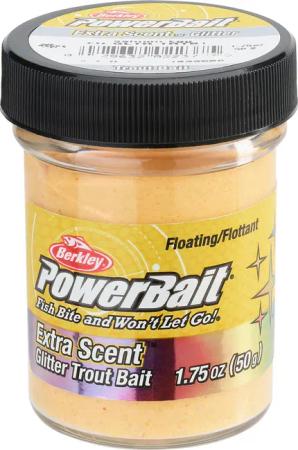 Forellenteig Powerbait Lachsrogen mit Glitzerpartikeln