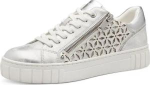 MARCO TOZZI Plateausneaker, Freizeitschuh, Halbschuh, Schnürschuh mit unterlegtem Lochmuster