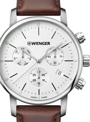 Wenger 01.1743.101 Urban Classic Chronograph Herrenuhr 44mm 10ATM