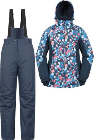 Gemusterte Damen Skijacke & -hose - Aquamarin