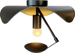 Deckenleuchte schwarz gold Metall B/L: ca. 35x38 cm E27 1 Brennstellen