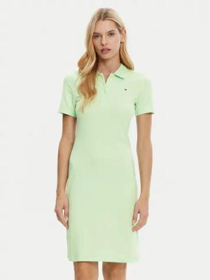 Tommy Hilfiger Kleid für den Alltag WW0WW43228 Grün Slim Fit
