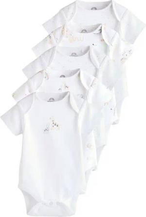 Next T-Shirt-Body Kurzärmelige Babybodys Animal Baumwolle, 5 Stk. (5-tlg)
