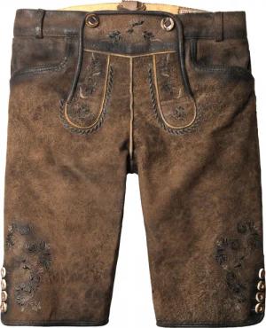 Trachtenlederhose Piper (stein geäscht, Gr. 36) von Stockerpoint Wiesnwuid für Damen, Hosen, 100% echt Leder