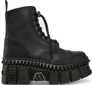 NEW ROCK Schnürstiefel M-WALL083CCT-S6 Schwarz
