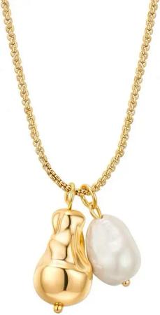 Yokoamii Collier gelbgold, mit Perle