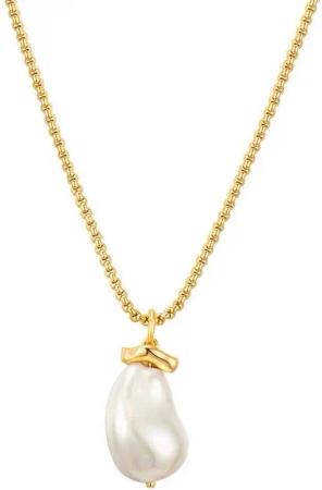 Yokoamii Collier gelbgold, mit Perle