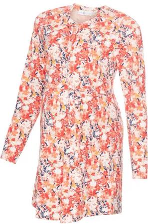 Neun Monate Umstandskleid Kurzes Schwangerschafts-Kleid mit Knopfleiste, Minikleid Shirtkleid mit tiefer Knopfleiste, ideal zum Stillen