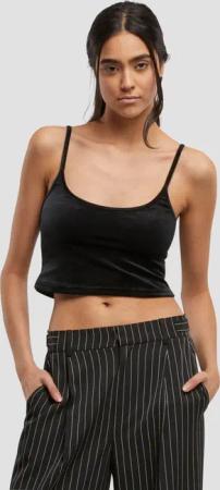 Urban Classics Ladies Short Velvet Top