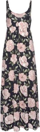 s.Oliver Maxikleid mit tiefem Rückenausschnitt, Sommerkleid im Alloverprint, Strandkleid