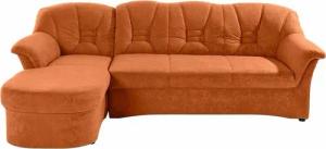 DOMO collection Ecksofa Elva, zeitlose Formensprache, elegante Rückensteppung, L-Form, wahlweise mit Bettfunktion und Federkern