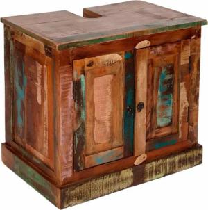 SIT Waschbeckenunterschrank Riverboat aus recyceltem Altholz, Shabby Chic, Vintage