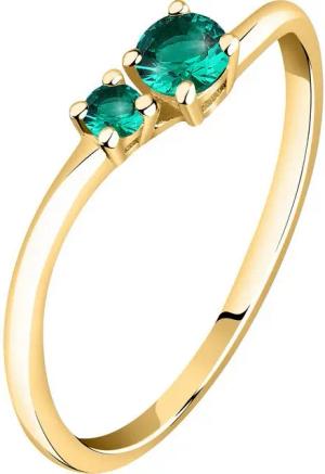 Live Diamond Diamantring, Smaragd (synthetisch), Lab Grown