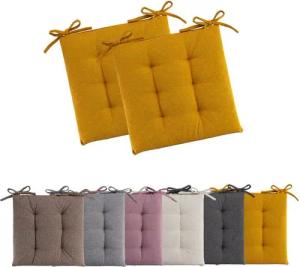 MOON Heimtextilien Sitzkissen 2er Pack verschiedene Farben Polyester Polyurethan Moon, mit Band